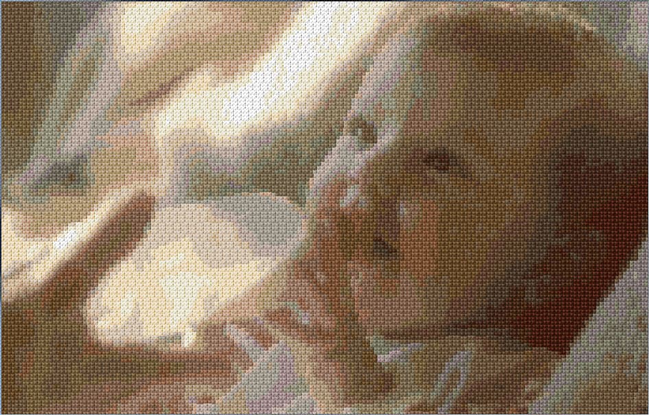 Child free cross-stitch pattern