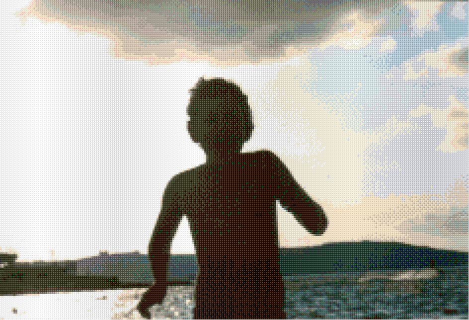 Running Boy free cross-stitch pattern