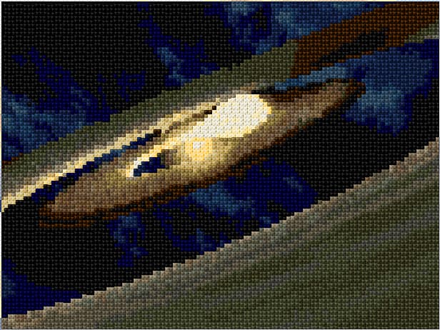 Space free cross-stitch pattern