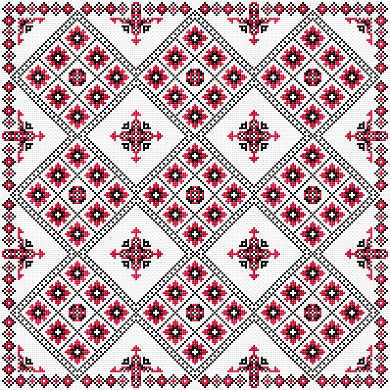 Ukrainian free cross-stitch pattern