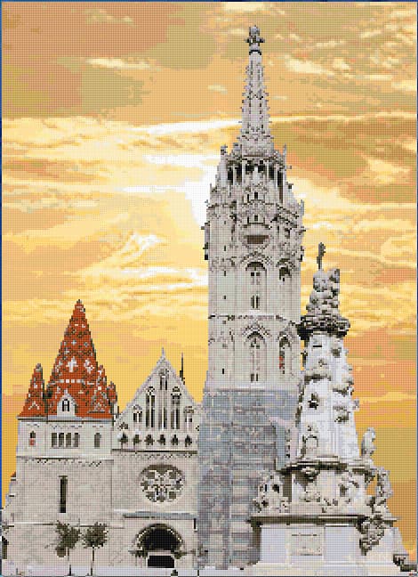 St Matthias Church free cross-stitch pattern