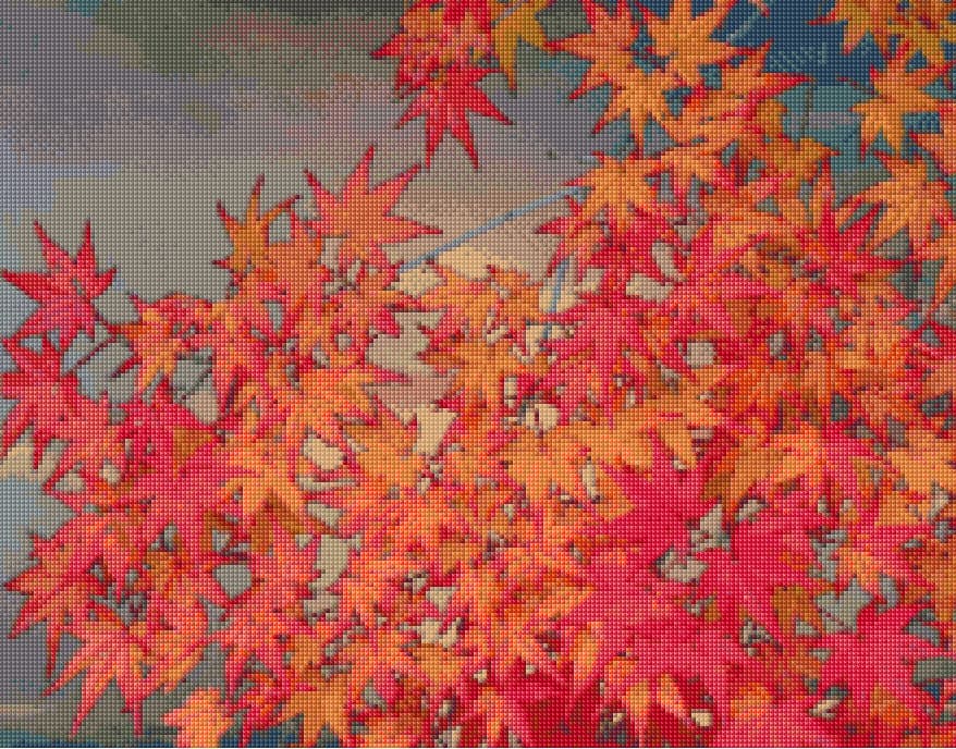 Autumn Leaves free cross-stitch pattern