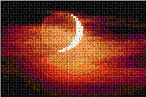 New Moon free cross-stitch pattern
