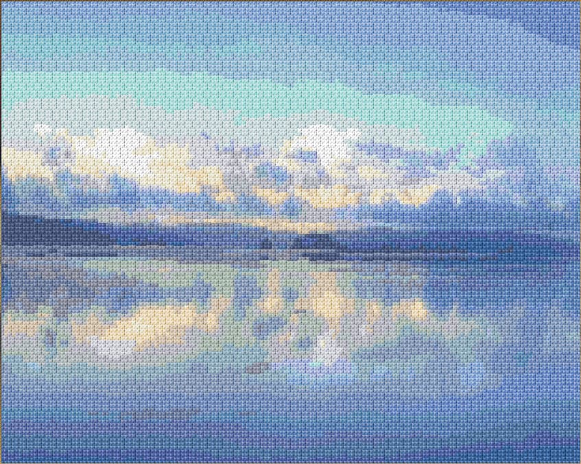 Quietness free cross-stitch pattern