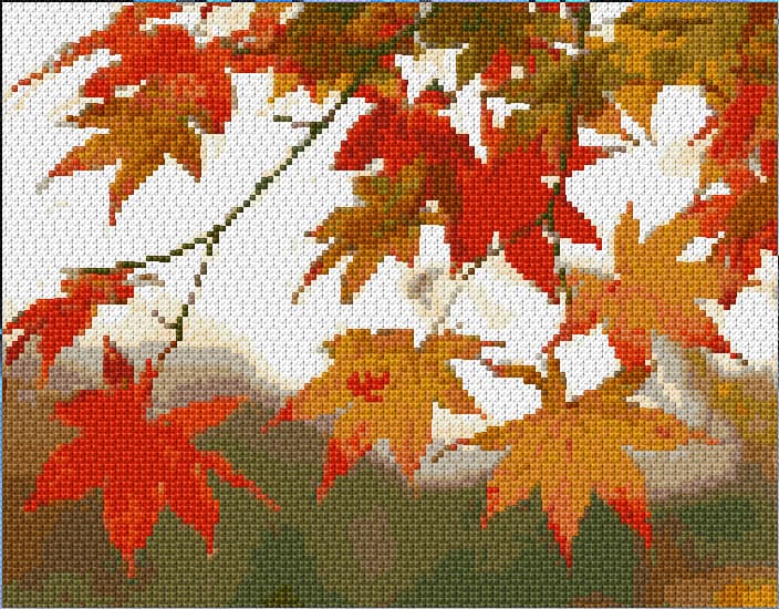 Autumn free cross-stitch pattern