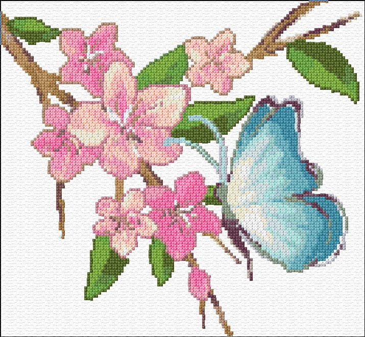 Gentle Beauty free cross-stitch pattern