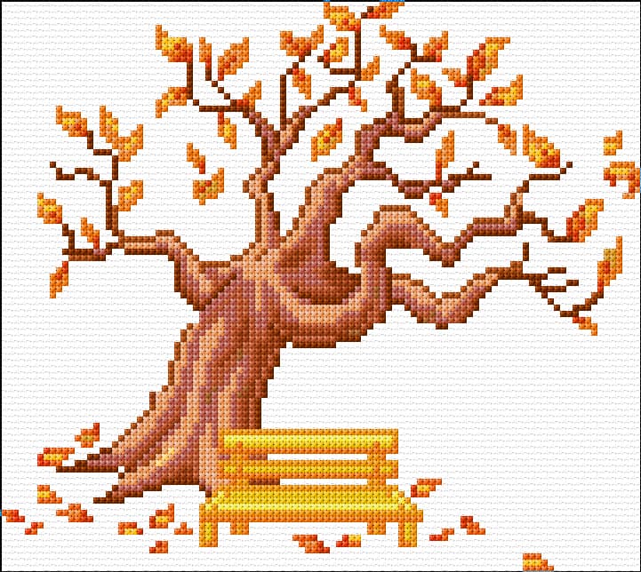 Autumn free cross-stitch pattern
