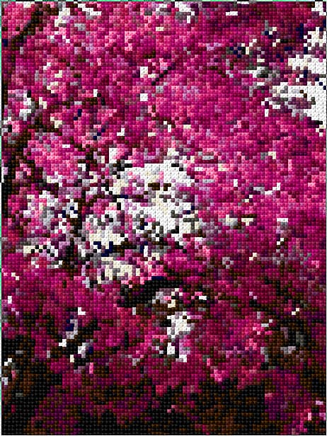 Pink Fall free cross-stitch pattern