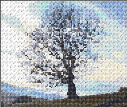 Tree free cross-stitch pattern
