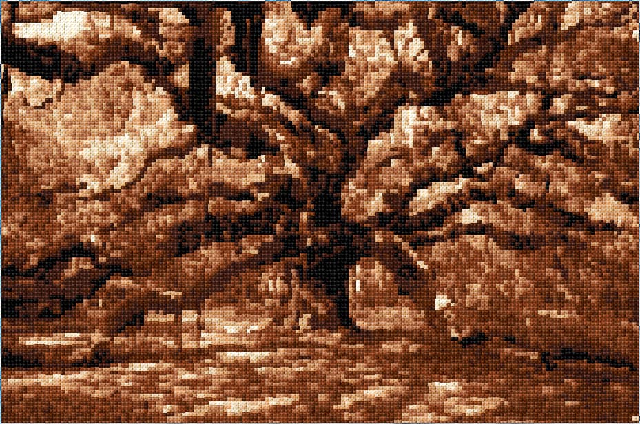 Charlestons Angel Oak free cross-stitch pattern