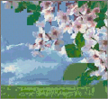 Blossom free cross-stitch pattern