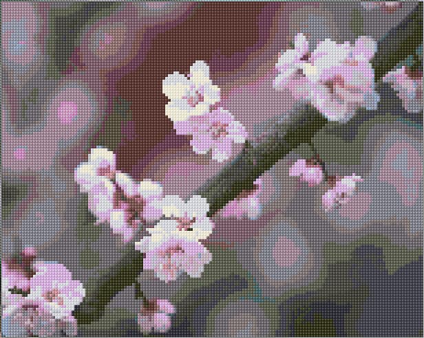 Sakura free cross-stitch pattern