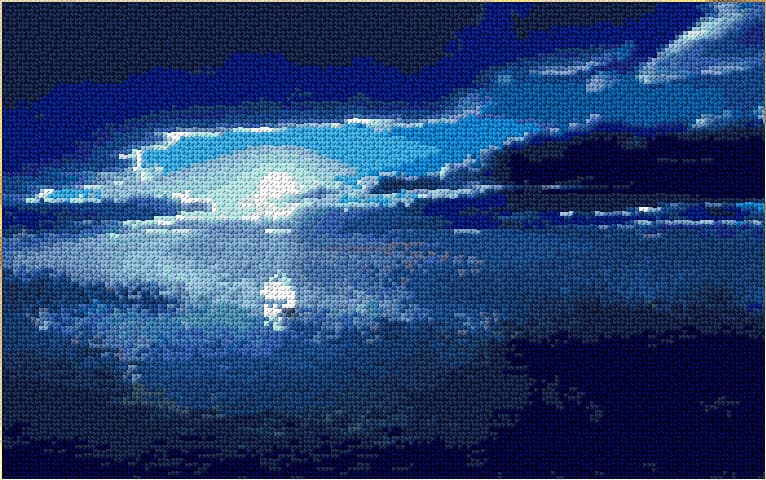 Night Sky free cross-stitch pattern