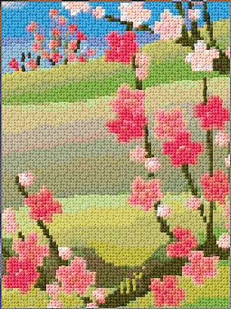 Spring free cross-stitch pattern