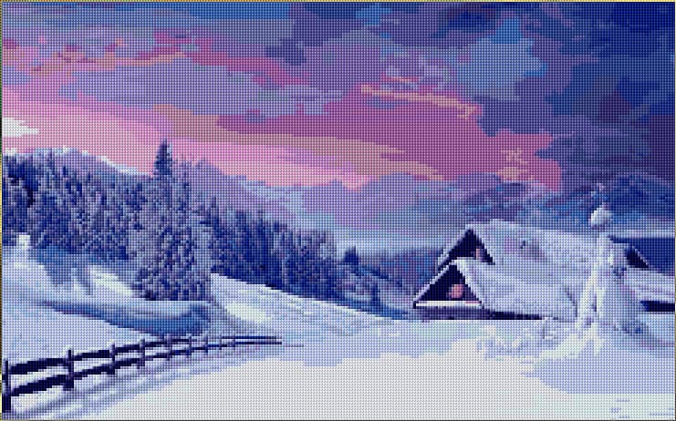 Winter Story free cross-stitch pattern