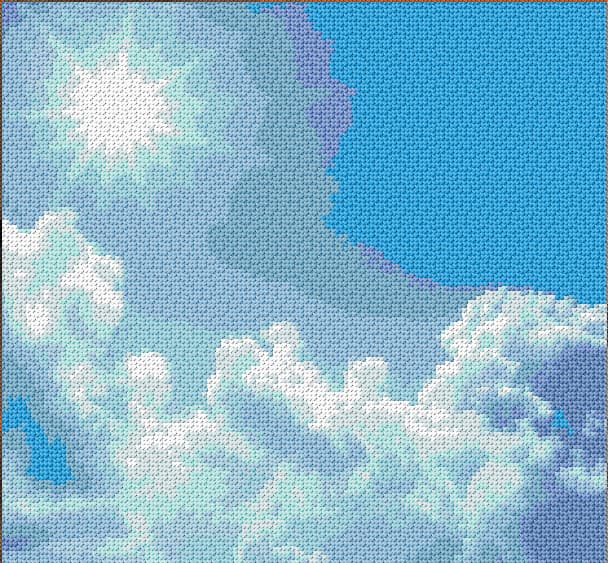 Blue Sky free cross-stitch pattern