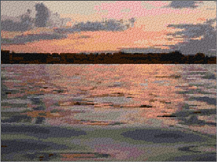 Sunset free cross-stitch pattern