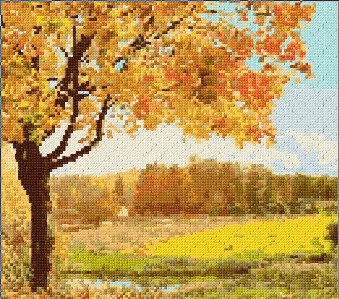Fall free cross-stitch pattern