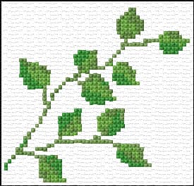Branch free cross-stitch pattern