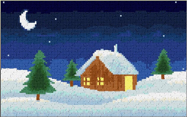 Winter free cross-stitch pattern