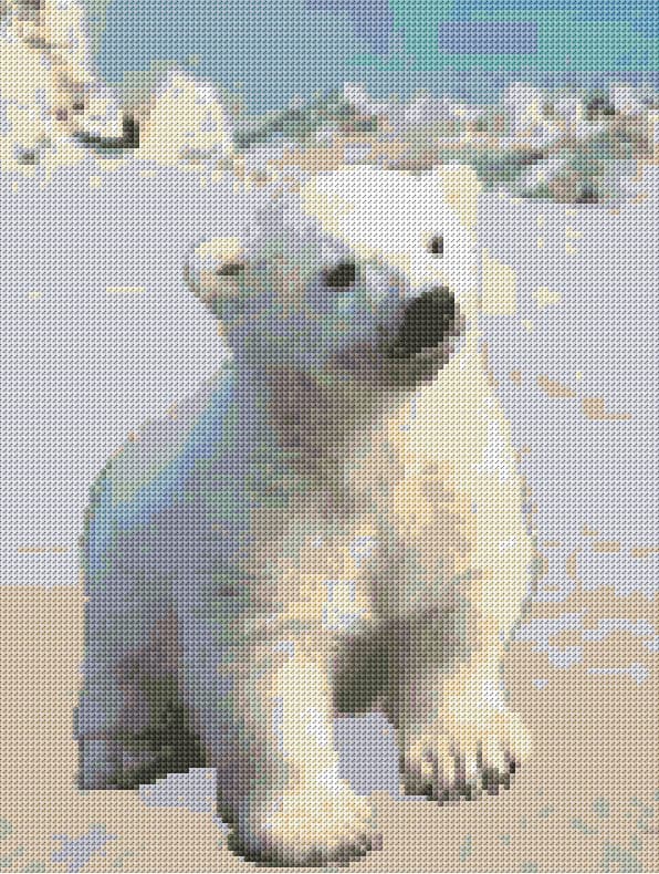 Polar Baby Cub free cross-stitch pattern