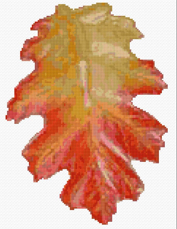Red Oak Leaf free cross-stitch pattern