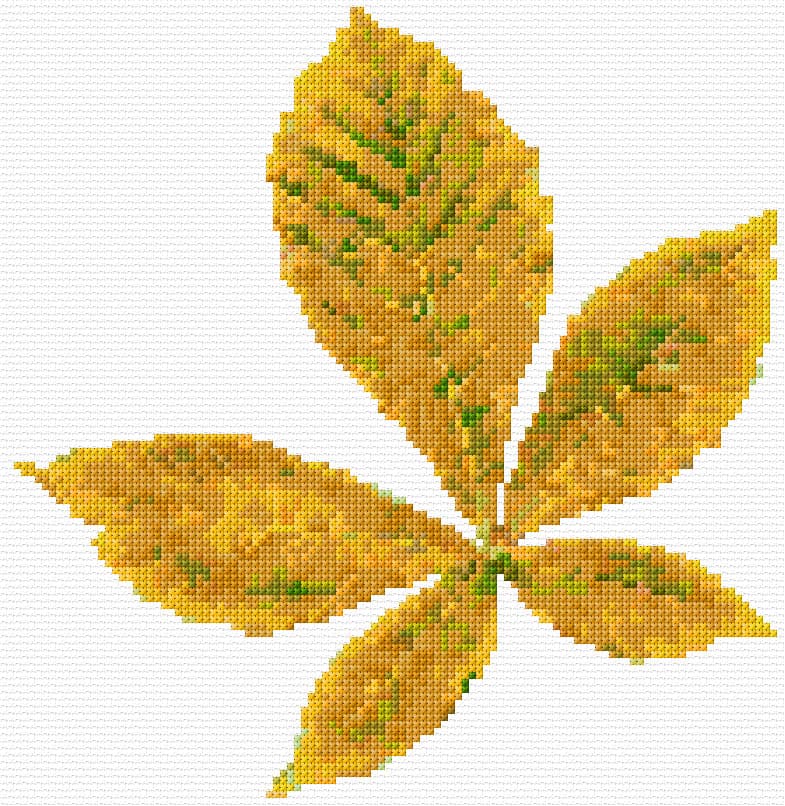 Chestnut Leaf free cross-stitch pattern