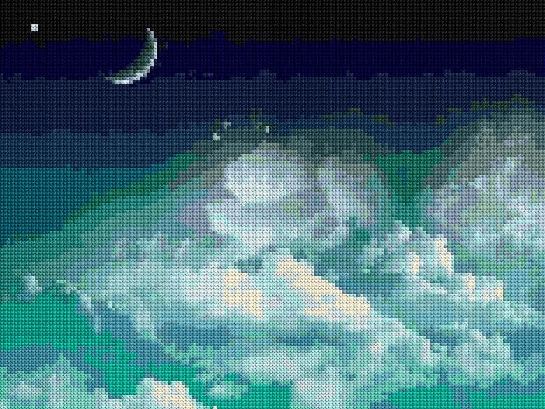 Night free cross-stitch pattern