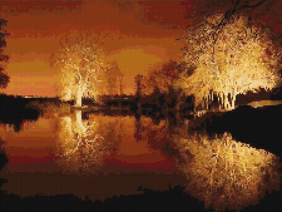 Reflection free cross-stitch pattern