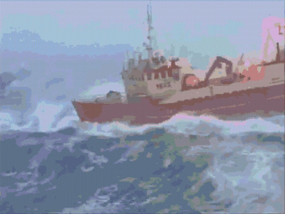 Ocean Storm free cross-stitch pattern