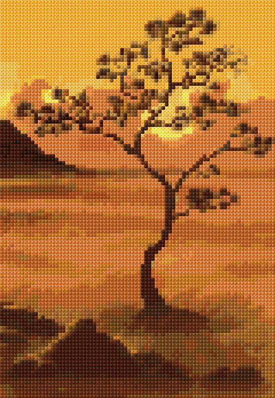 Tree free cross-stitch pattern