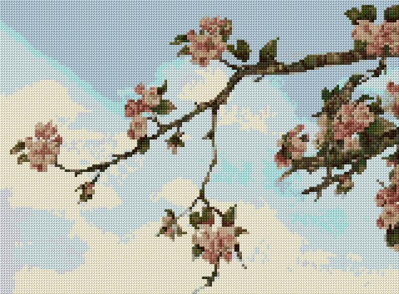 Blossom free cross-stitch pattern