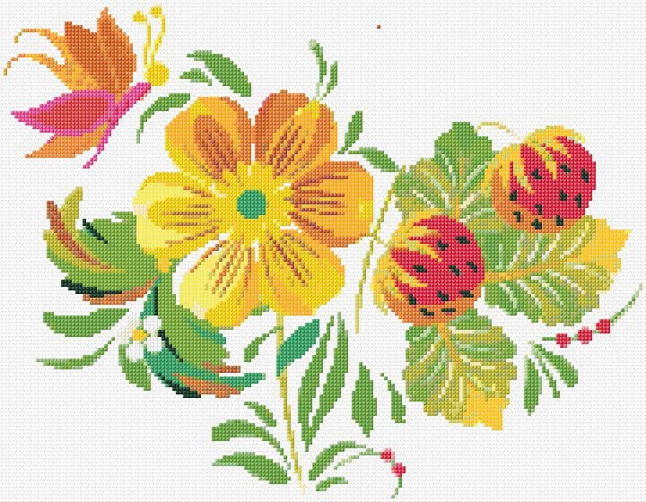Summer free cross-stitch pattern