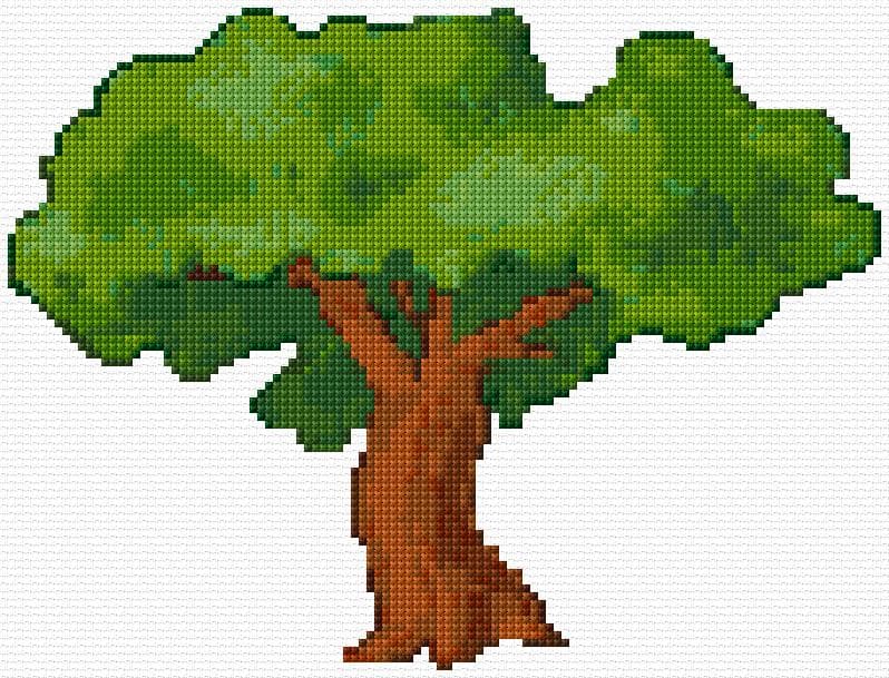 Tree free cross-stitch pattern