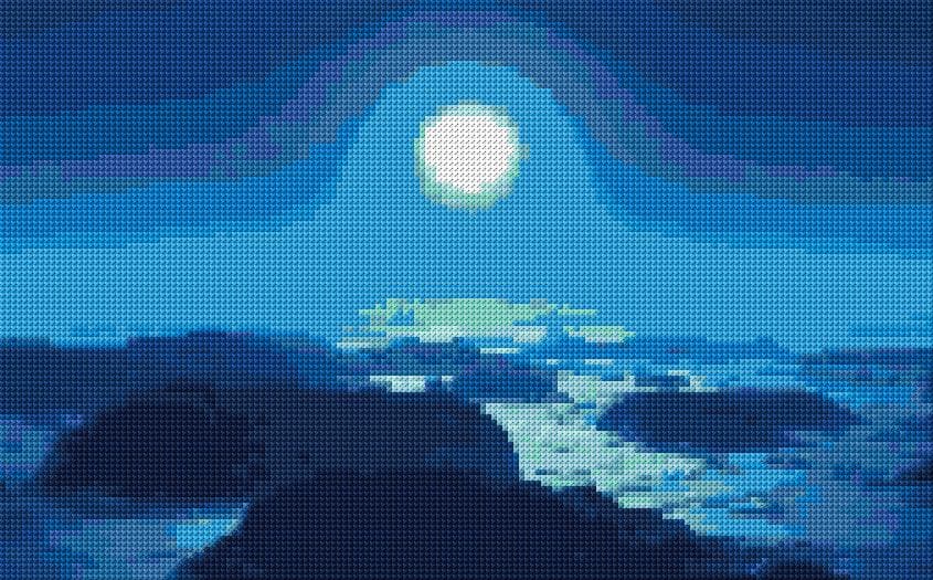 Night Sea free cross-stitch pattern