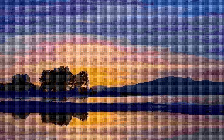 Tranquility free cross-stitch pattern