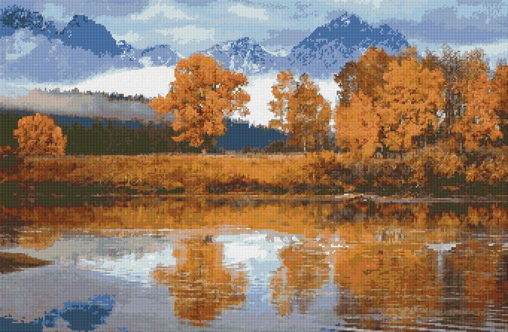 Snake River (US free cross-stitch pattern