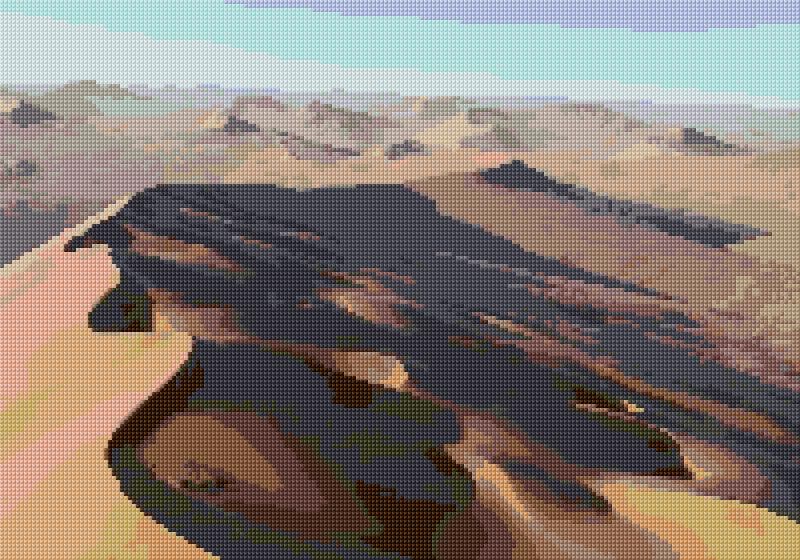 Desert free cross-stitch pattern