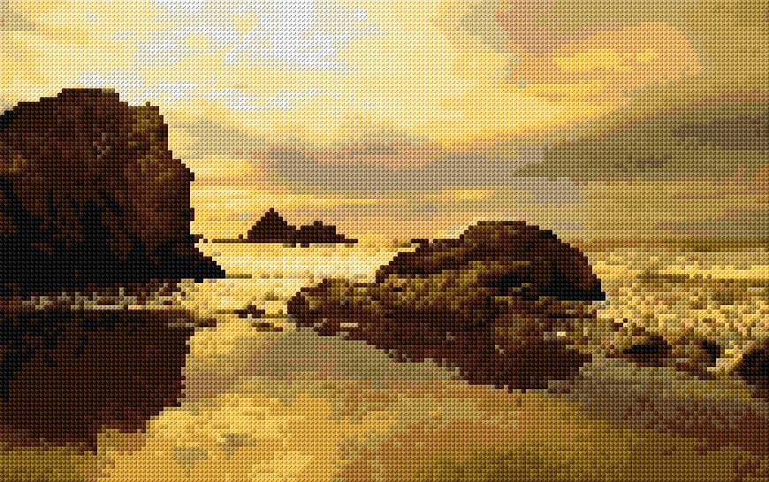 Beach free cross-stitch pattern