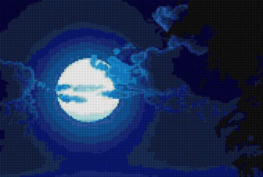 Good Night free cross-stitch pattern