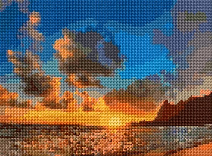Sunset free cross-stitch pattern