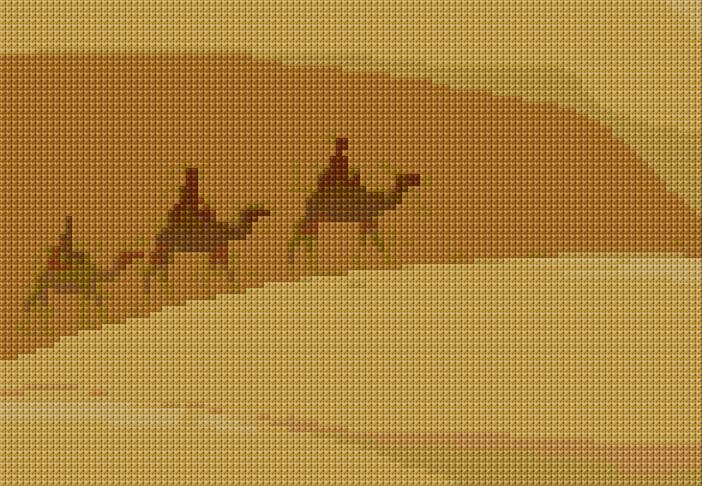 Travel free cross-stitch pattern