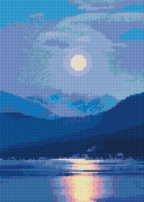 Moonlight free cross-stitch pattern
