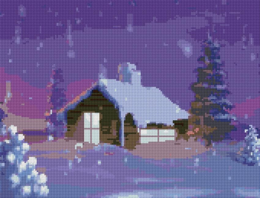 Winter free cross-stitch pattern