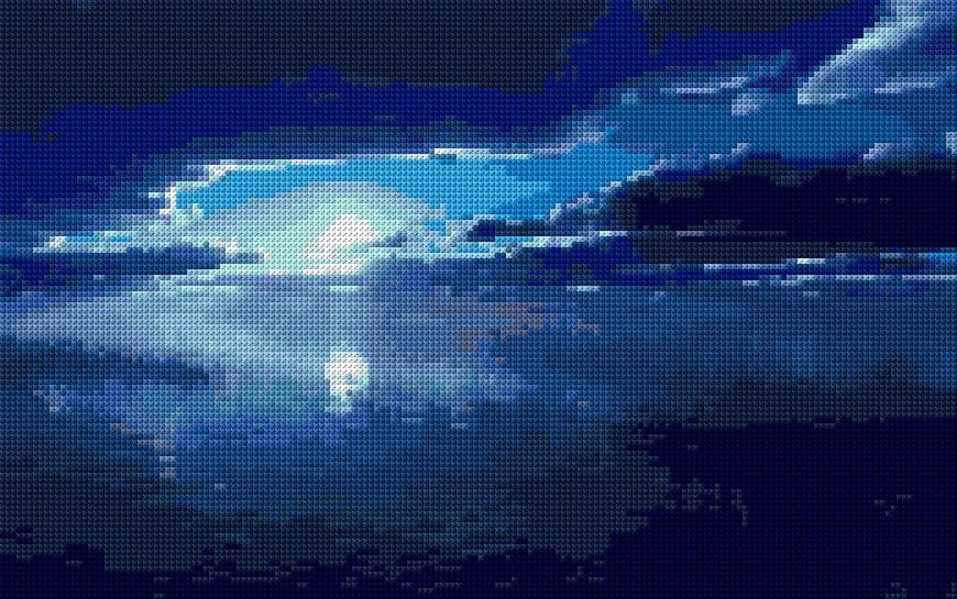 Sky and River free cross-stitch pattern