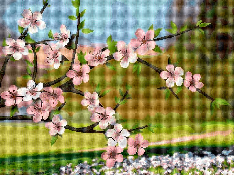 Spring free cross-stitch pattern