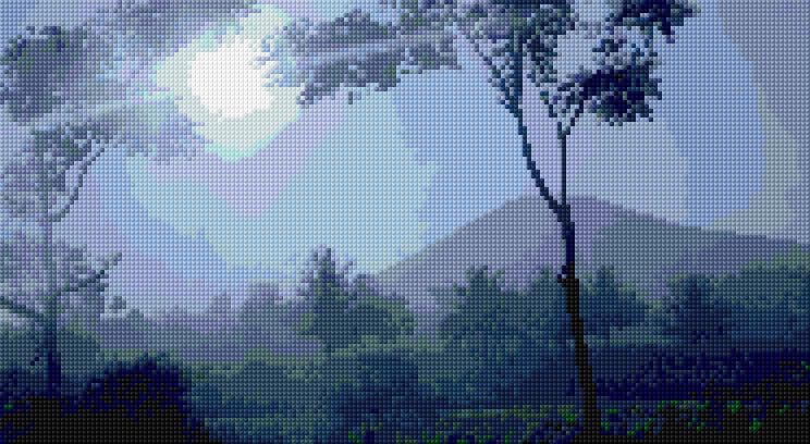 Morning free cross-stitch pattern