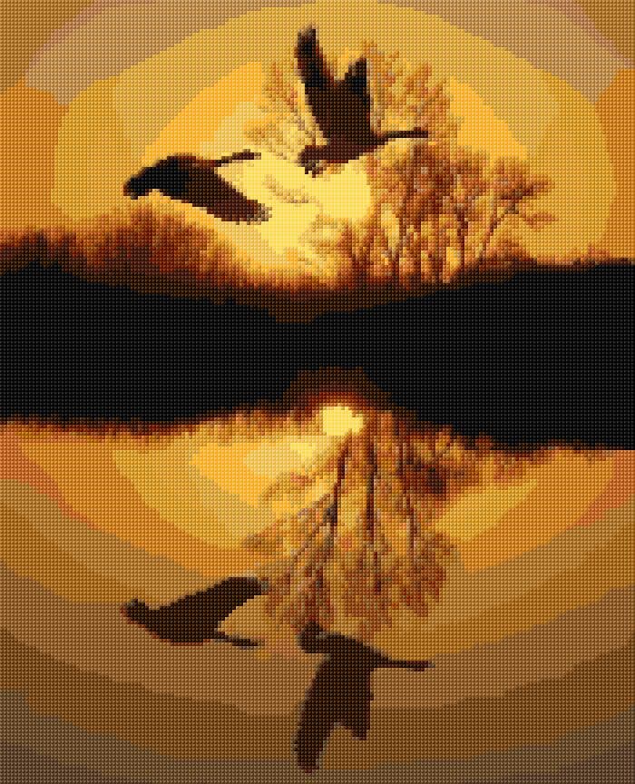 Reflection free cross-stitch pattern