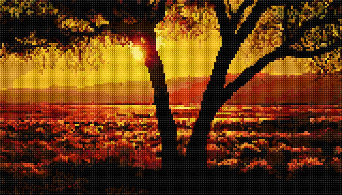 Desert Sunset free cross-stitch pattern