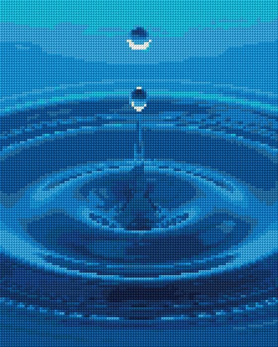 Drops free cross-stitch pattern